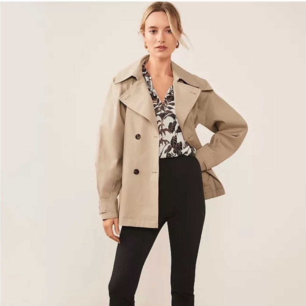 Ann Taylor | Utility Trench Jacket | Honey Beige | NWT